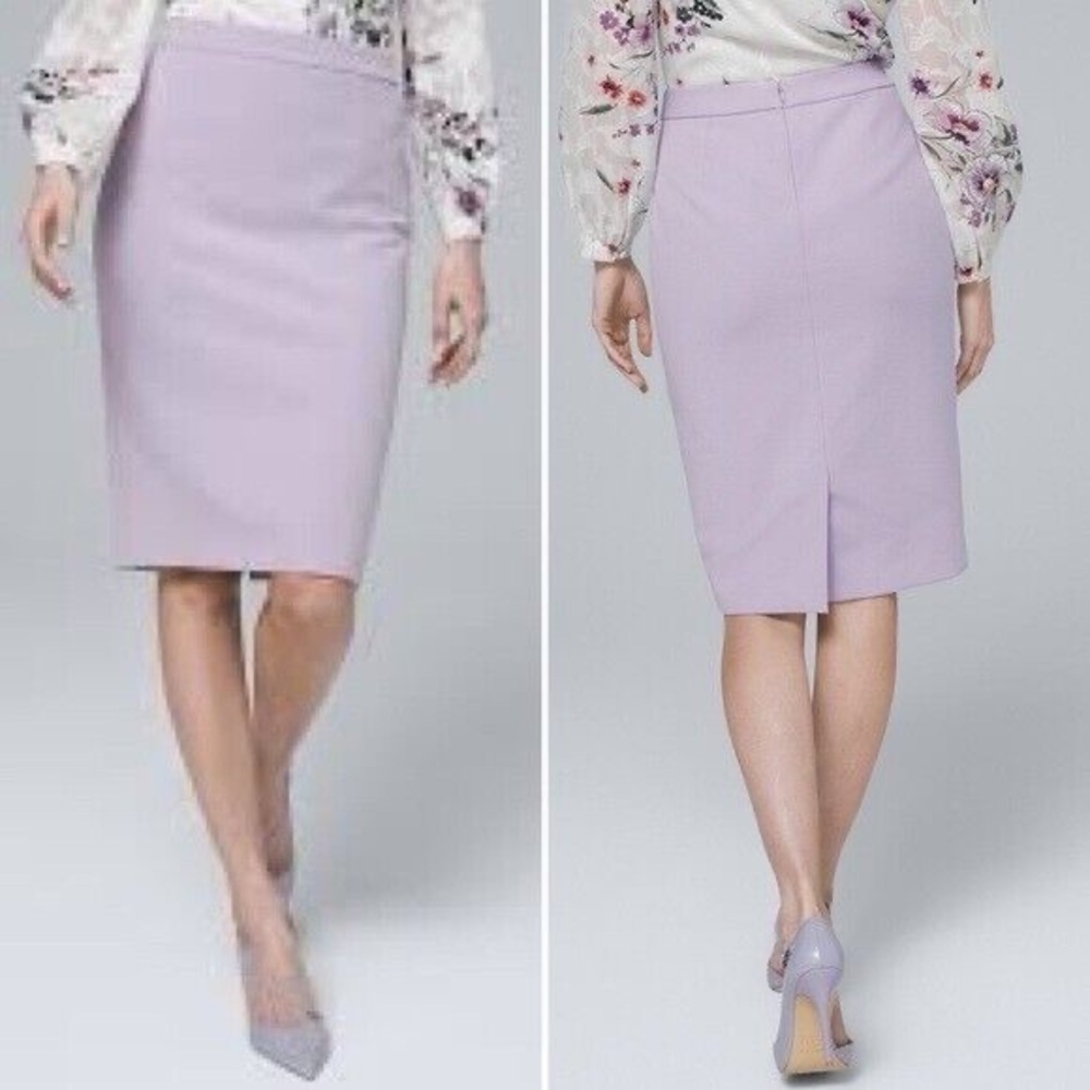 White House Black Market Lavender Pencil Skirt Size 6